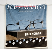 Balenciaga Eyewear Square Frame Flannel Sofa Throw Blanket BA212